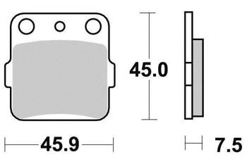 KYOTO raptor 660/ 350/ warrior / grizzly / ltz / kfx přední / zadní brzdové destičky - DB2070K / S1059A