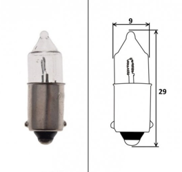 Mini žárovka do směrovek 12v 23W Ba9S, bílá - BU06111