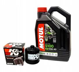 Motul 5100 4l 10w40 (polosyntetický) 4t olej + olejový filtr KN138