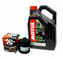 Motul 5100 4l 10w40 (polosyntetický) 4t olej + olejový filtr KN303