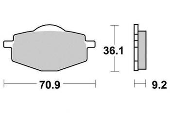 Přední brzdové destičky KYOTO - x-power, xtz tenere, tzr, dt, ybr, blog - S1081 / DB2090K