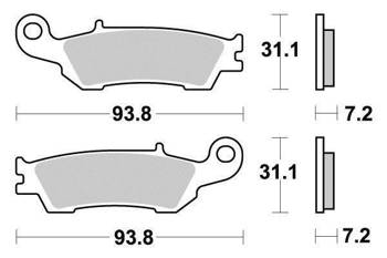 Přední brzdové destičky KYOTO - yz / yzf / wrf 125 / 250 / 450 - DB2850K / S1290