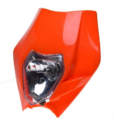 Přední křížová / enduro lampa / kapotáž / přední čelo,12V 35W, oranžová, jako ktm exc - AW2353