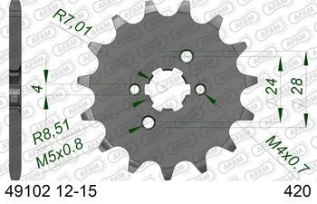 Přední řetězové kolo 420 AFAM tzr, rs, rr, dt, rs2, rs3, xp6, xr6, xlimit - 49102-13 / JTF1128-13