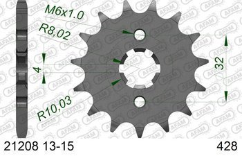 Přední řetězové kolo 428 AFAM 14 mt 125, yzf-r 125 (08-20), wr 125 r /x (09-15) - 21208-14 / JTF1550-14