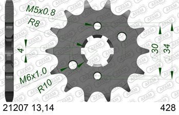 Přední řetězové kolo 428 AFAM 14 ybr , xt x / r, tzr 125 - 21207-14 / JTF548-14