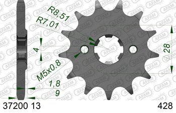 Přední řetězové kolo 428 AFAM aprilia rs4 125 (11-20), rx 125 (18-20), tuono - 37200-13 / JTF712-13