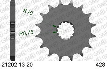 Přední řetězové kolo 428 AFAM yz 85, xvs 125 drag star, dt / tdr 125 - 21202-14 / JTF558-14