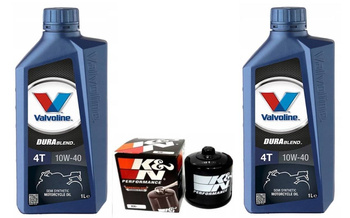 Valvoline Durablend 10w40 2L (polosyntetický) motorový olej pro moto, čtyřkolky, skútry - OVDURABL10W402L + olejový filtr KN303