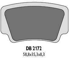 Zadní brzdové destičky DELTA - ktm sx / xc 450 / 505 / 525 - DB2172OR-D