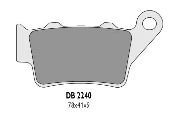 Zadní brzdové destičky NHC 78,1x41,3x9 mm - DB2240NHC / 225101331