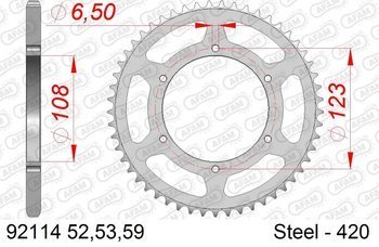 Zadní řetězové kolo 420 AFAM rs, rs4, gpr, senda, xr6, smt 50 - 92114-52 / JTR1133-52