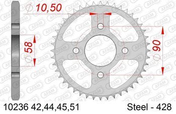 Zadní řetězové kolo 428 AFAM cbr 125 r (11-17), cb 125 f (15-19) - 10236-45 / JTR1221-45