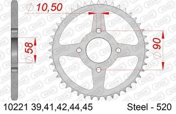 Zadní řetězové kolo 520 AFAM vt 125 shadow, xl 125 varadero - 10221-41 / JTR273-41