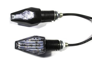 Led směrovky, 12 LED + 1 zadní, bílý difuzor, oranžové světlo, hom.E4- BX19060033 Blikající směrovky pro motocykly