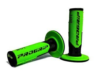 PROGRIP 801 (dvousložkové) dl 115 mm cross / enduro zelené fluo/černé gripy na motorku - PG801GRFB