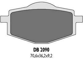 DELTA - warrior 350 přední brzdové destičky - DB2090QD-D