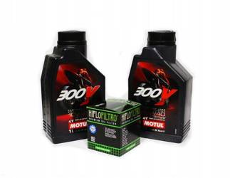 Olej Motul 300v 2l 10w40 (syntetický) + olejový filtr HF140