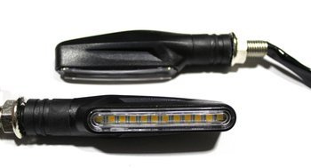 LED směrovky, 12 LED, bílý difuzor, oranžové světlo - BX18060037-1 LED směrovky pro motocykly